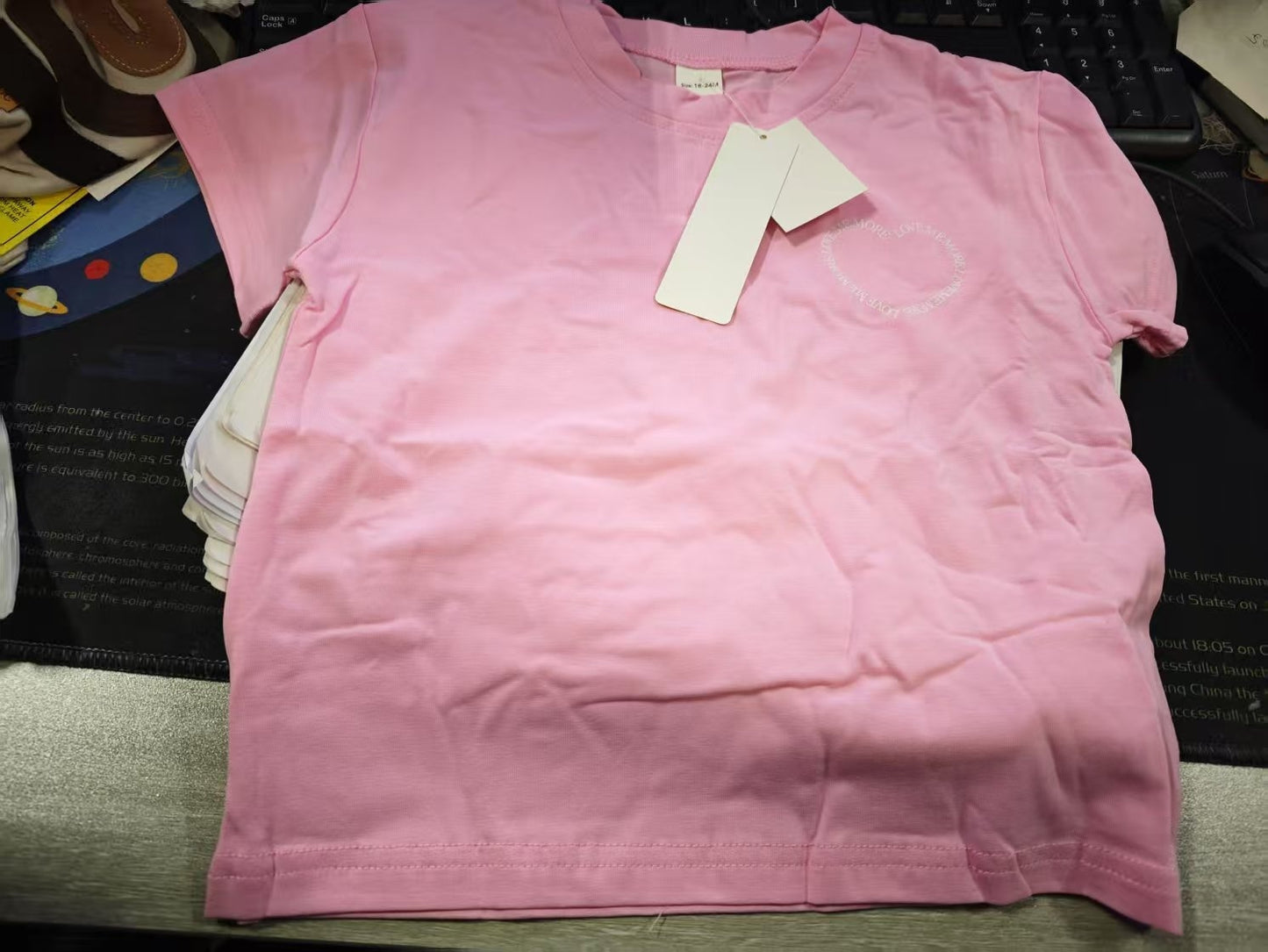 Heart Printing Short Sleeve Suit Korean Style Baby Boys' And Girls' Clothing Two-piece Set